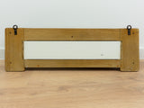 GERMAN Vintage Wooden KITCHEN SHELF, Antique Towel Holder With Ceramic Tiles