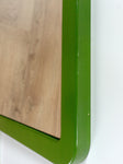 Large 1970s Moss GREEN MIDCENTURY Wall MIRROR, horizontally and vertically