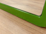 Large 1970s Moss GREEN MIDCENTURY Wall MIRROR, horizontally and vertically