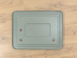 Large 1970s Moss GREEN MIDCENTURY Wall MIRROR, horizontally and vertically