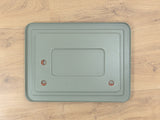 Large 1970s Moss GREEN MIDCENTURY Wall MIRROR, horizontally and vertically