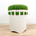 Green White 70s Vintage BATHROOM LAUNDRY BOX Stool By Emsa Westgermany