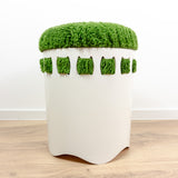 Green White 70s Vintage BATHROOM LAUNDRY BOX Stool By Emsa Westgermany