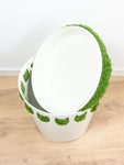 Green White 70s Vintage BATHROOM LAUNDRY BOX Stool By Emsa Westgermany