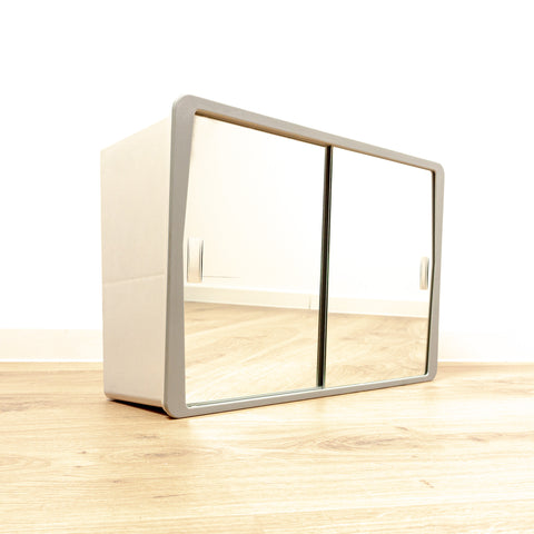 1960s Midcentury MEDICINE or Bathroom CABINET 'Gerda' with MIRROR Sliding Doors