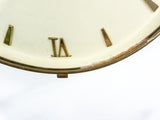 Large 1950s Midcentury BRASS Wall CLOCK With Battery Quartz Clockwork