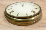 Large 1950s Midcentury BRASS Wall CLOCK With Battery Quartz Clockwork