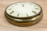 Large 1950s Midcentury BRASS Wall CLOCK With Battery Quartz Clockwork