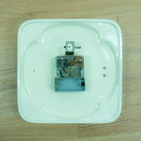 Square Red 1970s Midcentury CERAMIC WALL CLOCK by Diehl Westgermany