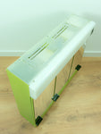 Large 1970s green mirrored ILLUMINATED MIDCENTURY Medicine CABINET by Allibert