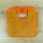 ORANGE 70s Midcentury Mechanical BATHROOM SCALE With Plush Cover By Soehnle Westgermany
