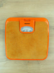 ORANGE 70s Midcentury Mechanical BATHROOM SCALE With Plush Cover By Soehnle Westgermany