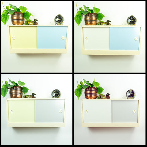 Rare! 1960s Vintage KITCHEN CABINET Cupboard, interchangeable sliding doors