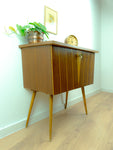 1950s Bicolor Midcentury TEAK WOOD CREDENZA Sideboard Cabinet