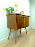 1950s Bicolor Midcentury TEAK WOOD CREDENZA Sideboard Cabinet