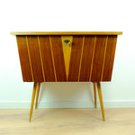 1950s Bicolor Midcentury TEAK WOOD CREDENZA Sideboard Cabinet