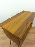 1950s Bicolor Midcentury TEAK WOOD CREDENZA Sideboard Cabinet