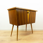 1950s Bicolor Midcentury TEAK WOOD CREDENZA Sideboard Cabinet