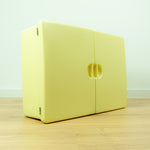 Rare original 1960s VANILLA yellow Italian design MEDICINE CABINET