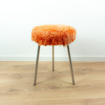 1960s Midcentury Design TRIPOD PLUSH STOOL from East Germany