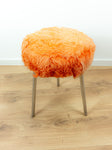 1960s Midcentury Design TRIPOD PLUSH STOOL from East Germany