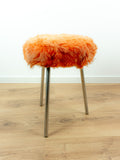 1960s Midcentury Design TRIPOD PLUSH STOOL from East Germany