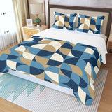 Bauhaus Retro Three Piece Duvet Bedding Set, Midcentury Style