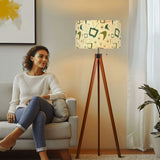 Atomic Retro Tripod Floor Lamp – 60s Design with Smart LED Remote