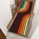 Retro 70s Runner Rug – Midcentury Rainbow Multiple Sizes Non-Slip