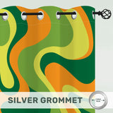 Psychedelic 70s Midcentury Blackout Curtains: Vibrant Retro Multi Sizes Drapes