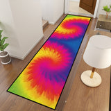 Vibrant Tie-Dye Runner Rug – Midcentury Hippie Multiple Sizes