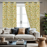Retro Daisy Blackout Curtains: 70s Midcentury Modern Multi Sizes Drapes