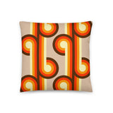 Groovy 70s Retro Throw Pillow, Midcentury Style Home Decor