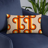 Groovy 70s Retro Throw Pillow, Midcentury Style Home Decor