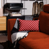 RETRO Red White POLKA DOTS Pillow, Retro 50s 60s Mod Style Midcentury Decor