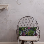 DARK VINTAGE FLOWERS Premium PILLOW, Moody Botanical Retro Garden Cushion Gift