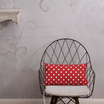 RETRO Red White POLKA DOTS Pillow, Retro 50s 60s Mod Style Midcentury Decor