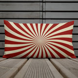 Sunburst Retro Linen Shade Wall Sconces - Midcentury Plug-in Lamp Set of 2