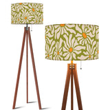 70s Retro Daisy Floral Tripod Floor Lamp: Mid-Century Modern Style