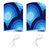 70s Retro Peacock Eye Home Decor Bean Bag Cover – Blue Midcentury Modern Seat