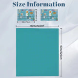 50s Pattern Queen Size Microfiber Comforter Set: Retro Midcentury Bedding