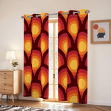 Retro 70s Runner Rug – Midcentury Yellow Red Orange | Multiple Sizes Non-Slip Polyester