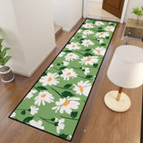 Retro 70s Margariths Runner – Midcentury Green White Floral Multi Sizes Rug