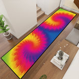 Vibrant Tie-Dye Runner Rug – Midcentury Hippie Multiple Sizes