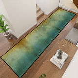 Earth Tones Obré Runner Rug – Green Brown Blue | Multi Sizes Non-Slip