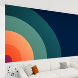 Retro 70s Peel and Stick Wallpaper: Mid-Century Modern Removable Mural