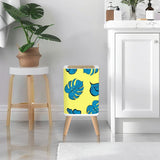 Retro Nordic Square Trash Can with Lid, Butter Yellow