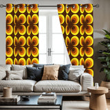 70s Vintage Grommet Curtains: Midcentury Modern Blackout Panels