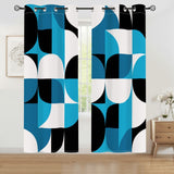 Vintage Retro Bauhaus Curtains: Mid Century Modern Blackout Panels
