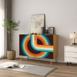 Retro Wooden Storage Cabinet with Hairpin Legs – Midcentury Modern Style